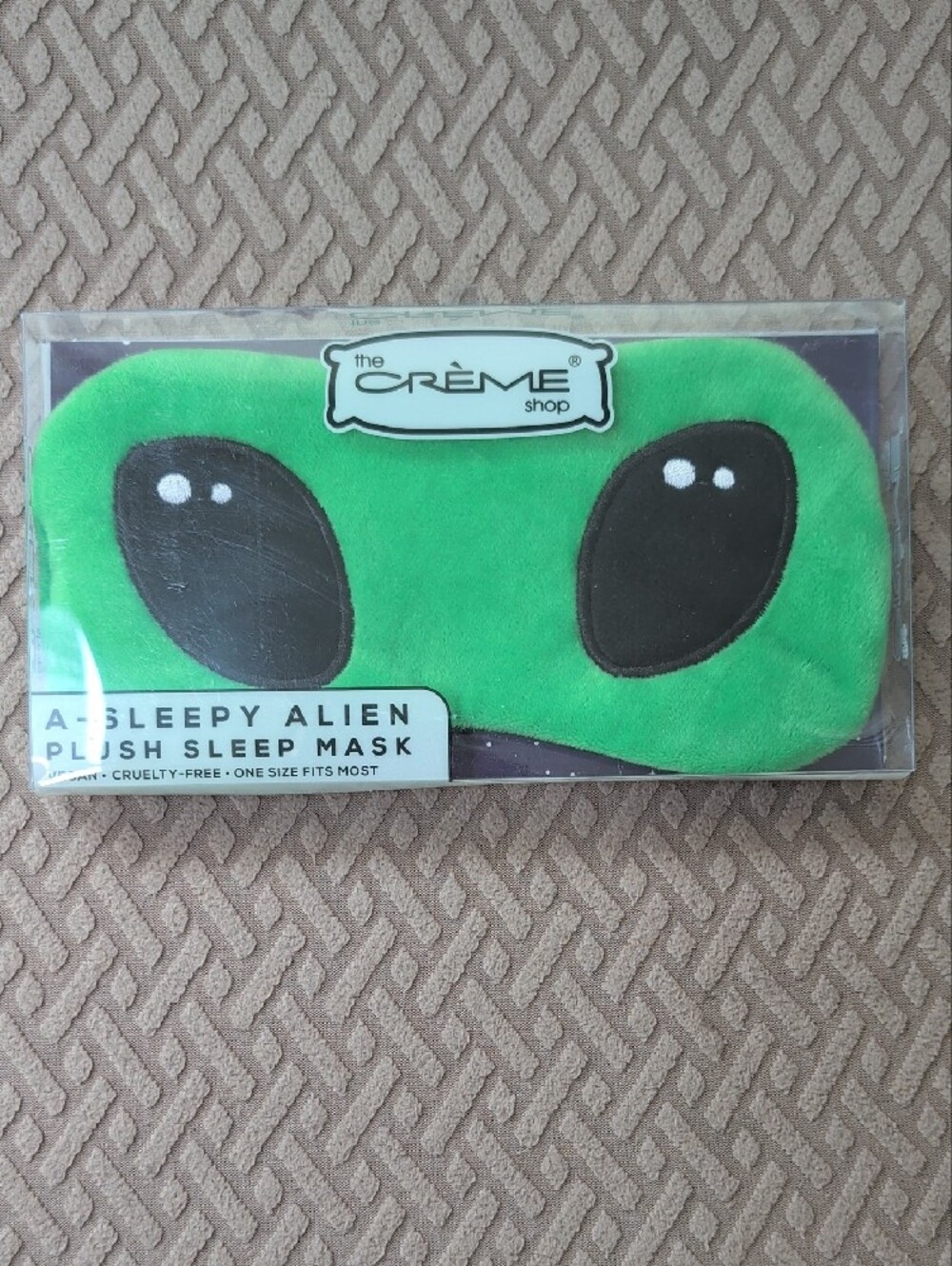 The Crème Shop Green Alien Plush Sleep Mask NIP